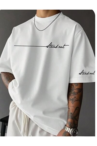 Vordevia Women's - Men's Stand Out Printed Cotton Oversize T-Shirt
