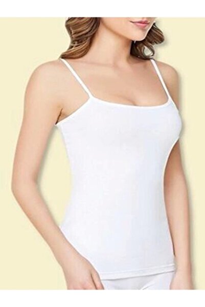 Seva's İç Giyim Women's White Tank Top with Strap