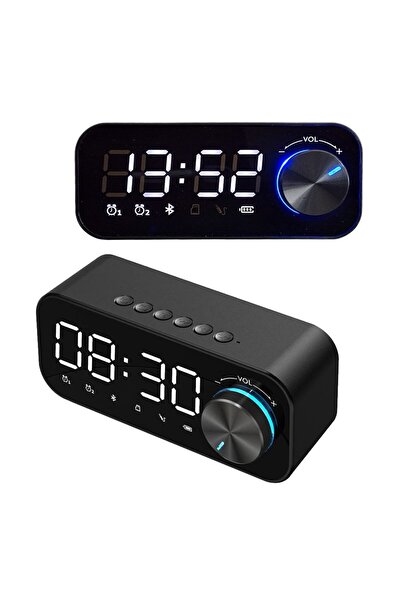 UpWay LED Işıklı Dijital Masa Saati – Bluetooth Hoparlör SD Kart Çift Alarm