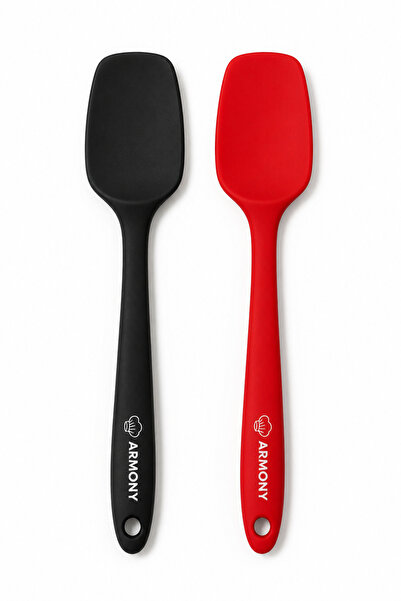 BEYZANA 2’li Kaşık Spatula | Isıya Dayanıklı Yanmaz Yapışmaz 28 Cm