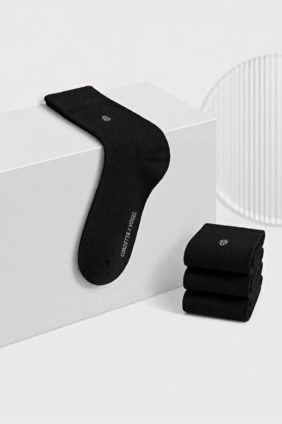 Vogel Erkek Siyah Takım Elbise Çorabı - 3lü Set