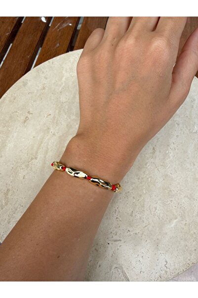 nesdesignn Arpa Ezme Beads Red String Bracelet