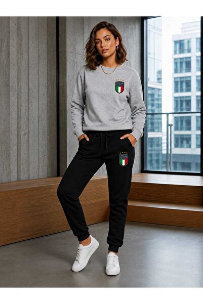 CLOTHES33 Zero Collar Sweat Suit 2-Piece Combination Winter Shardooned Italy ...