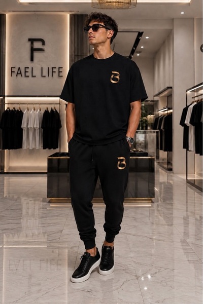 FAEL LİFE SET UNISEX CU TRICOU ȘI PANTALONI DE TRENING CU POTRIVIRE CONFORTAB...