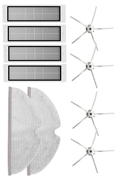 Rovexa Roborock S6 / S6 Pure Compatible 4 Hepa Filters 4 White Side Brushes 2...