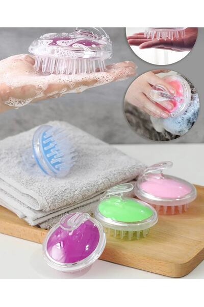 MİMOZA PARK Silicone Head Massage Hair Washing Brush Brush| Hair Scalp Massag...