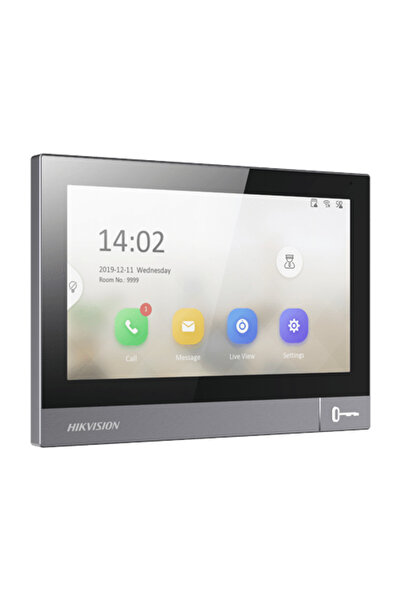 Hikvision Monitor videointerfon TCP/IP, IPS LCD 7 inch touch screen, WiFi, Po...