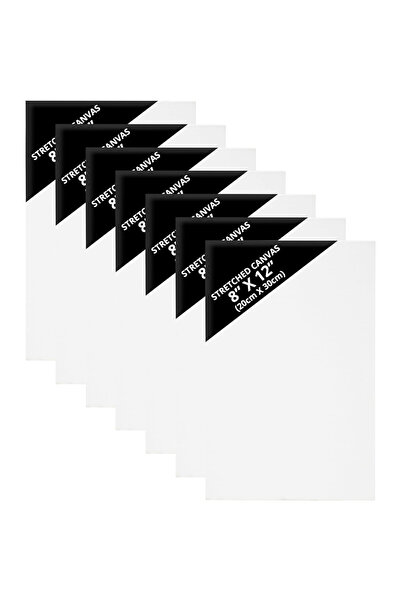 KURTZY Set de 7 pânze pentru pictură, 20x30 cm, din bumbac, grosime 3 mm, albe
