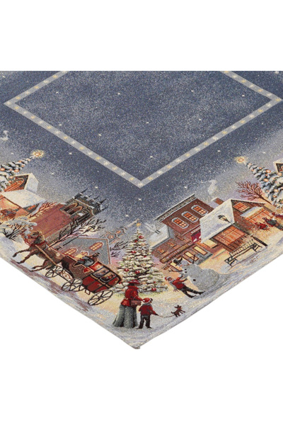 NO BRAND Față de masă de Crăciun tip tapiserie pentru biserică 98x98cm