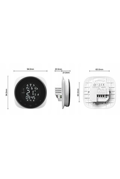 NO BRAND Termostat WIFI pentru încălzire prin pardoseală pentru folie și covo...