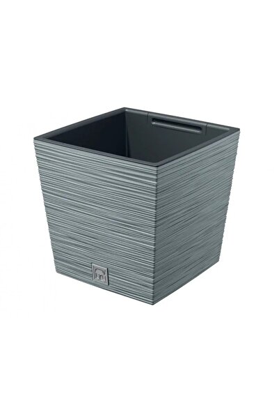 Prosperplast Ghiveci Furu Square Low DFS240, gri, 24x24x23,5 cm, cu recipient...