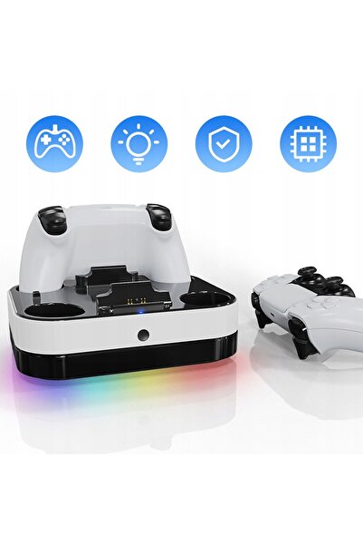 NO BRAND STAȚIE DE ÎNCĂRCARE DUALĂ PENTRU 2 CONTROLERE PS5