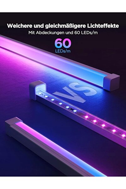Govee Bandă LED pentru tavan și perete, 10M, RGB, LED H61B6, Profil, Aplicație