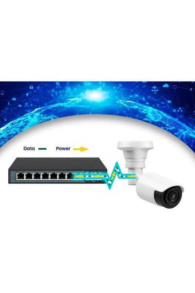 Extralink Switch PoE DO KAMER 8x 100Mb/s PoE/PoE+ 2x RJ45 Uplink 100Mb/s 96W