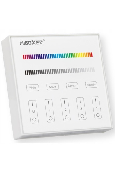 NO BRAND MiBoxer B3 Controler LED RGBW cu 4 zone, montabil pe perete, cu pano...