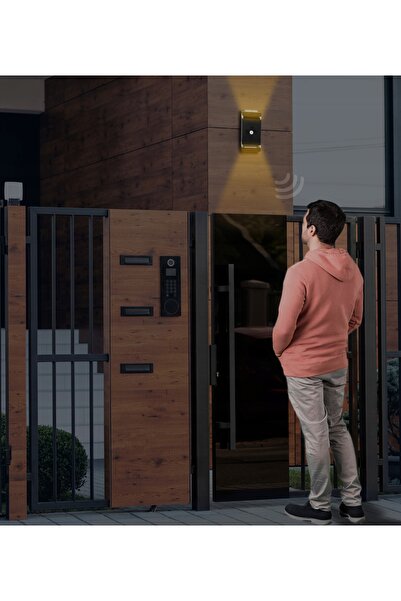 NO BRAND 2x Lampă de perete LED de exterior GU10 cu senzor de mișcare PIR și ...