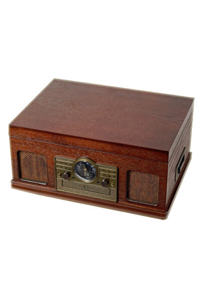 NO BRAND Gramofon retro, centru muzical cu vinil, CD player, casetofon, radio...