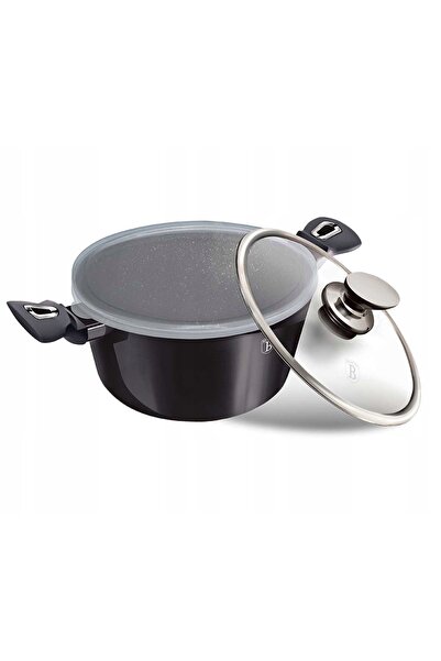 Berlinger Haus BH-6894 - Oală de 6.1L cu capac, 28cm, Ediție Carbon Pro