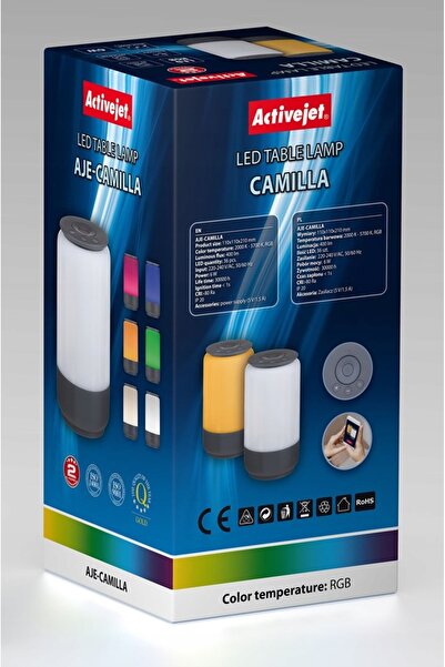 ActiveJet Lampă de masă decorativă, ideală pentru cadou, LED RGB AJE-CAMILLA