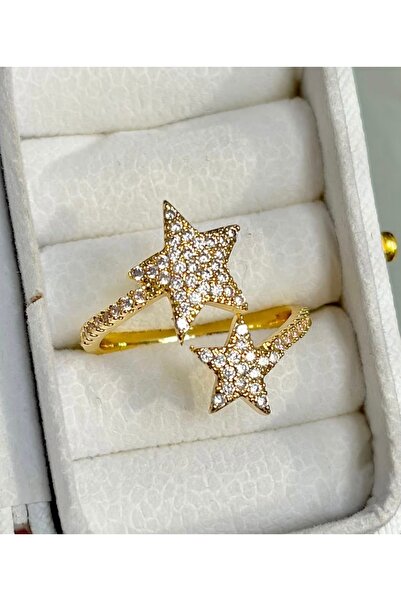 shop GOLD RENK AYARLANABİLİR YILDIZ YÜZÜK ÇELİK