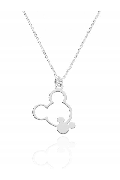 NO BRAND Lănțișor cu Mickey Mouse, stil celebritate, din argint 925, 40 cm