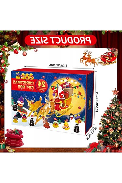 NO BRAND CALENDAR DE ADVENT 2024 CU RĂȚI DE CAUCIUC PENTRU COPII, 24 DE BUCĂȚ...