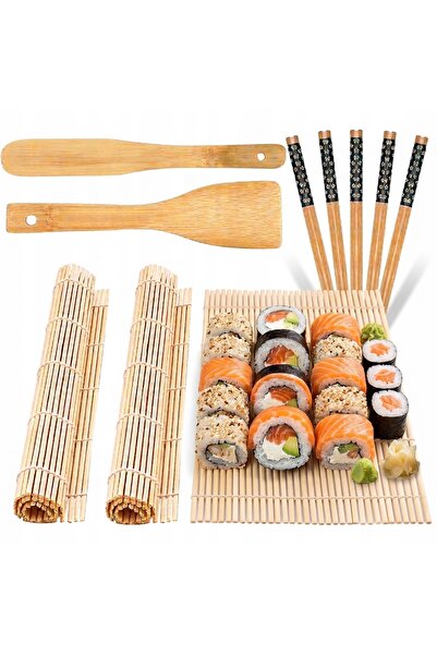 NO BRAND SET PENTRU PREPARAREA SUSHI-ULUI: OREZ, COVORAȘE DE BAMBUS, RULOURI,...