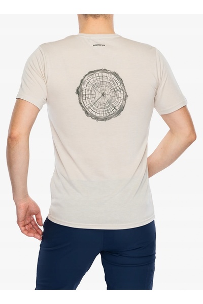 Viking Tricou cu imprimeu Rune Bamboo - Bej/Verde măsliniu S