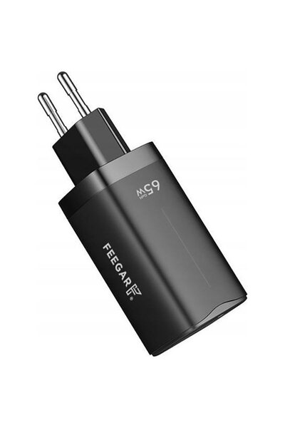 NO BRAND Încărcător de perete Feegar GaN 65W 3xUSB QC PD TypeC