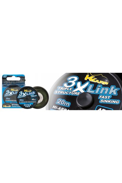 NO BRAND Karp Fir textil Dyna Tex 3X-Link 45lb Camo 20m