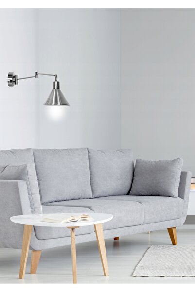 NO BRAND Aplică de perete argintie cu braț pentru dormitor și living Candellux