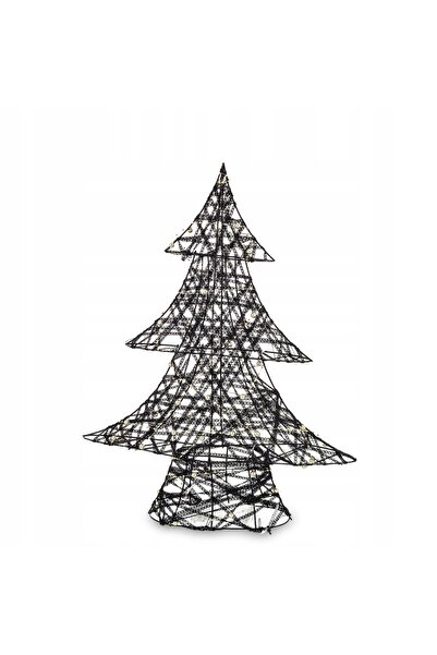 NO BRAND Brad de Crăciun LED negru 49x38x10CM