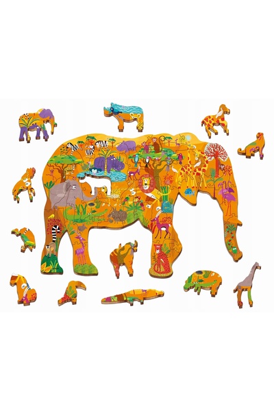 NO BRAND LUDATTICA: Puzzle-uri din lemn CONTUROVE - SAWANNA 48 EL. 21276