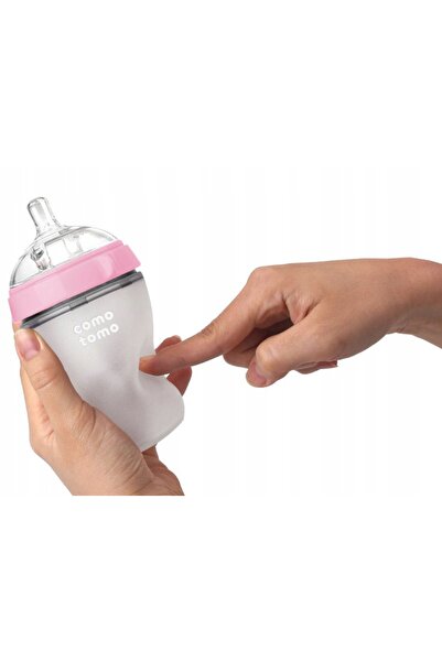 NO BRAND Comotomo: biberon anti-colici 250 ml ROZ 250P-EN