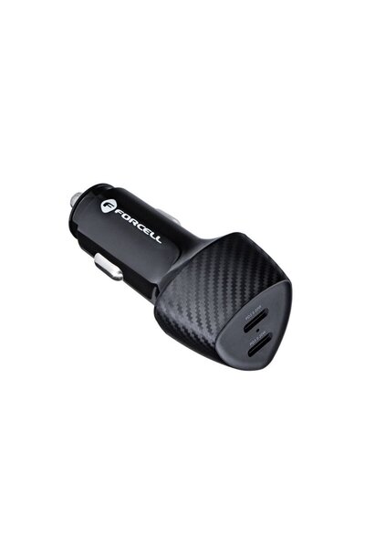 Forcell F-ENERGY Carbon CC50-2C 2 x Type C PD 3A 40W Încărcător auto