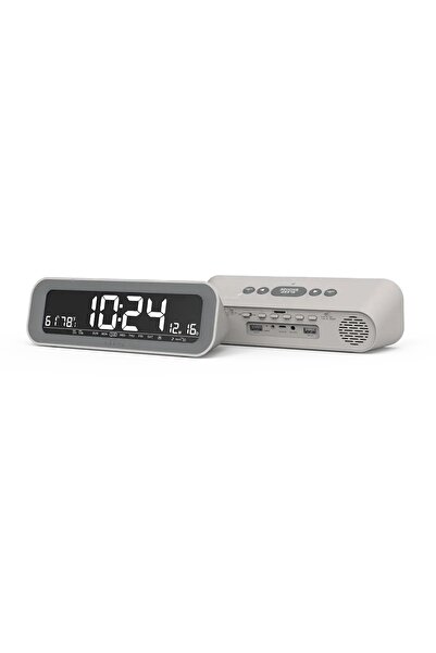NO BRAND Ceas deșteptător digital SMART LAVVU gri cu radio