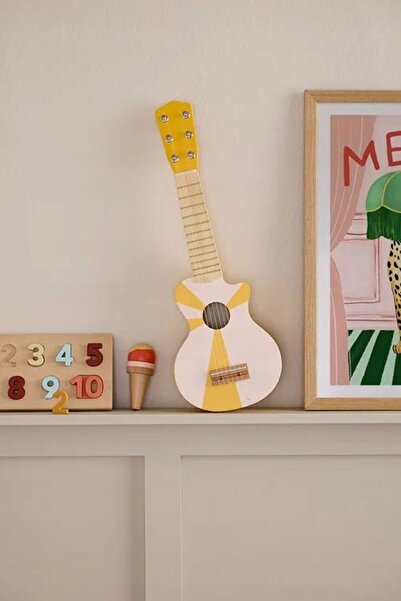NO BRAND Concept pentru copii - Gitara galben alb 7340028735809