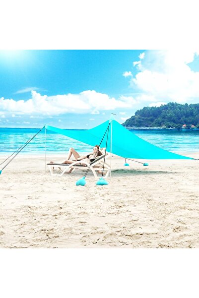 NO BRAND Cort de plajă mare 3x3m, baldachin parasolar pentru picnic, protecți...