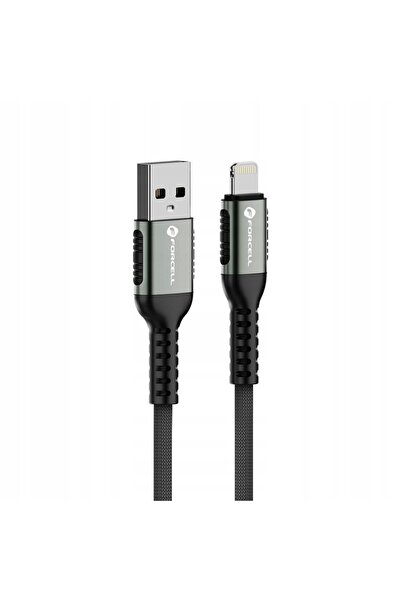 NO BRAND Cablu USB-A la Lightning 12W 1.2m Nailon Forcell Aluminiu iPhone iPad