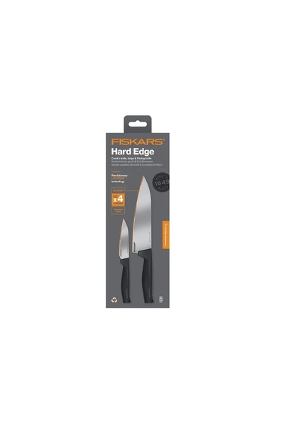 NO BRAND Set de 2 cuțite Fiskars cu lamă rigidă: cuțit de bucătar 200 mm și c...