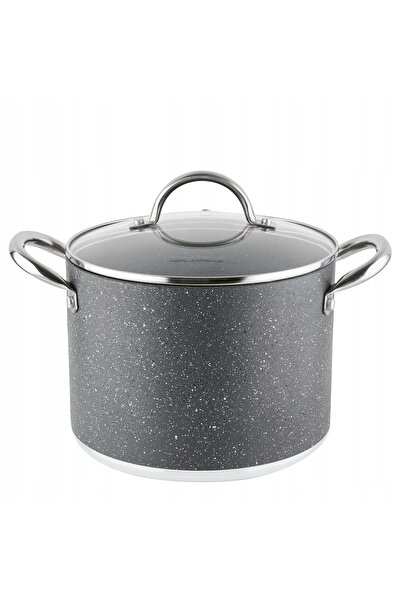 NO BRAND Oală Florina Onyx 20cm 4.6L din Aluminiu cu înveliș de Marmură, pent...