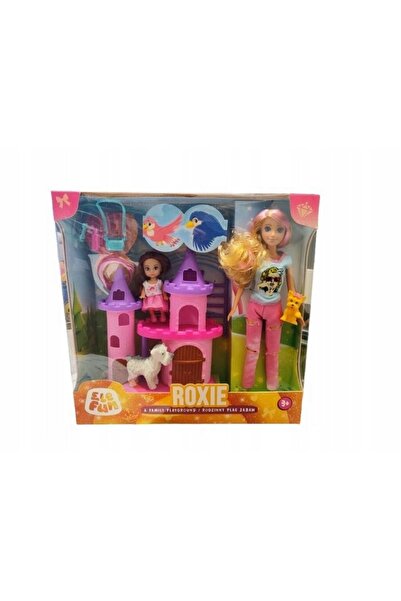 NO BRAND ELEFUN Păpușa ROXIE PARC DE JOACĂ PENTRU FAMILIE două păpuși + acces...