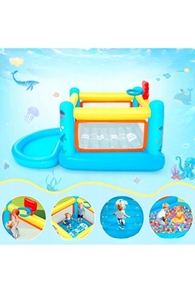 NO BRAND CASTEL GONFLABIL PENTRU COPII CU PISCINA CU BILE ȘI SUFLANTĂ