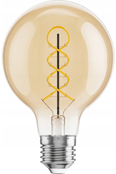 Mexen 3x Bec LED cu filament E27 Edison, chihlimbar cald, 8W, spirală Vintis