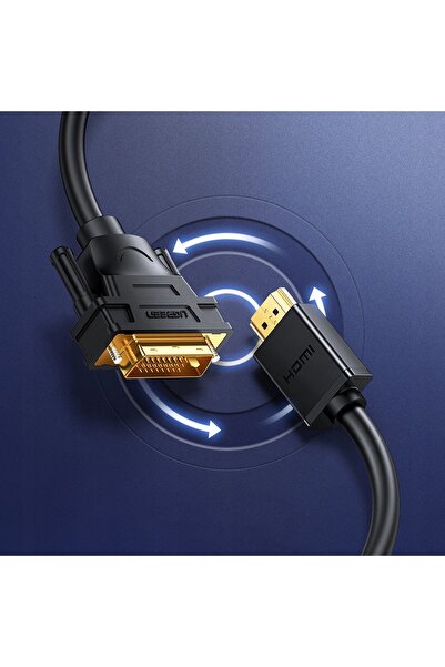 Ugreen Cablu HDMI la DVI bidirecțional 2m negru