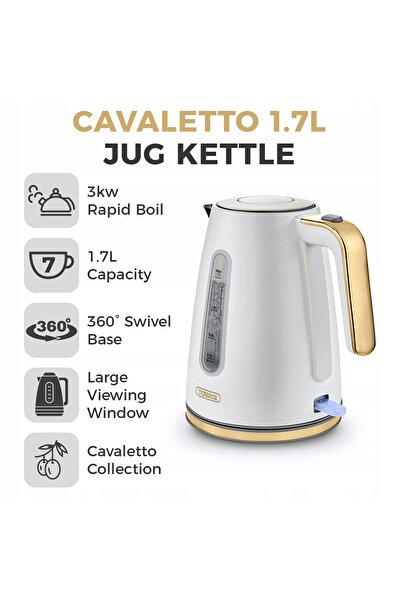 NO BRAND Tower Cavaletto Fierbător electric T10066WHT 1.7L 3000W Alb
