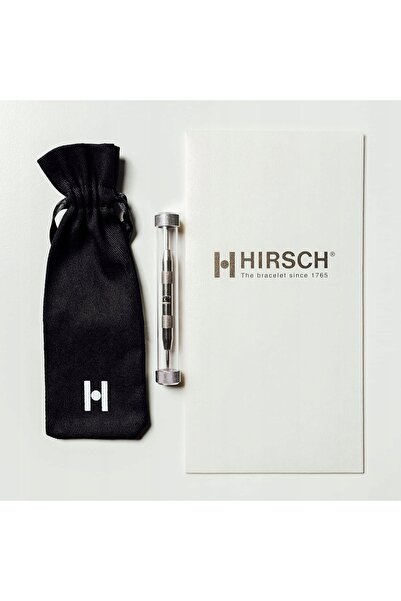 NO BRAND HIRSCH Duke L - BURGUNDY - 18mm - Curea de ceas din piele