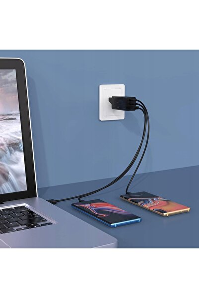 NO BRAND ÎNCĂRCĂTOR USB C 65W ÎNCĂRCARE RAPIDĂ USB-A SHUMEIFANG NEGRU 3 ÎN 1 ...