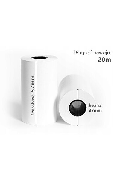 Eureka Rolă de hârtie termică 57/20 pentru casă de marcat și imprimantă de bo...
