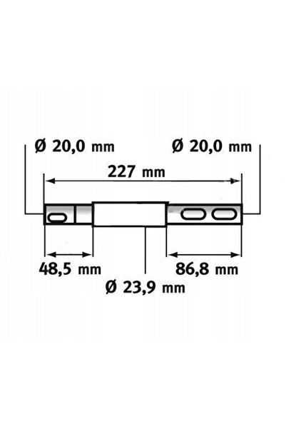 NO BRAND Adaptor ax mandrină pentru tractor cu cuțit, stânga, 227mm